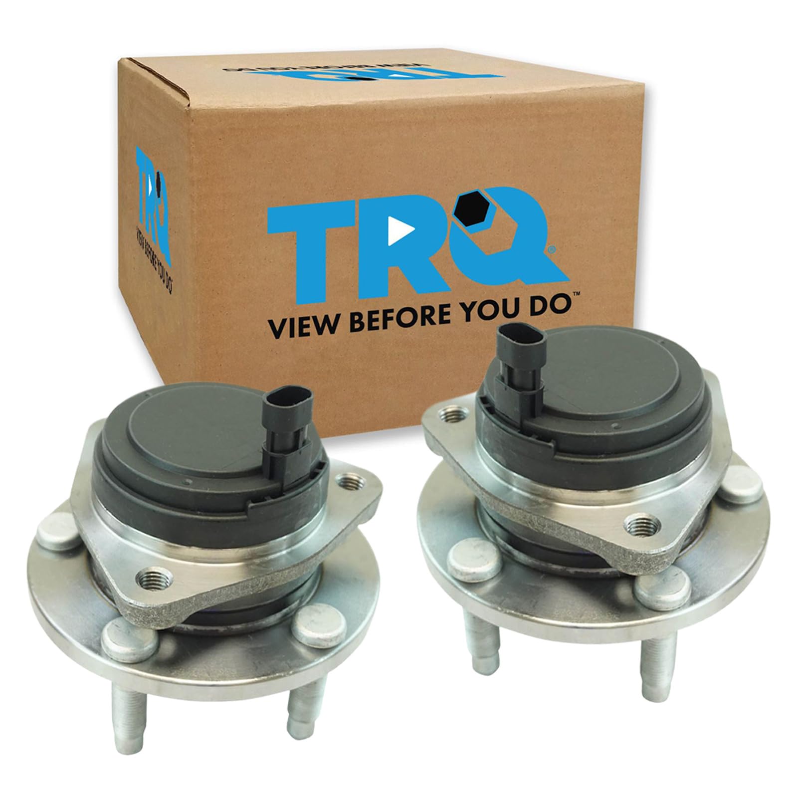 TRQ Front Left and Right Wheel Bearing and Hub Assembly Set 2 Piece
