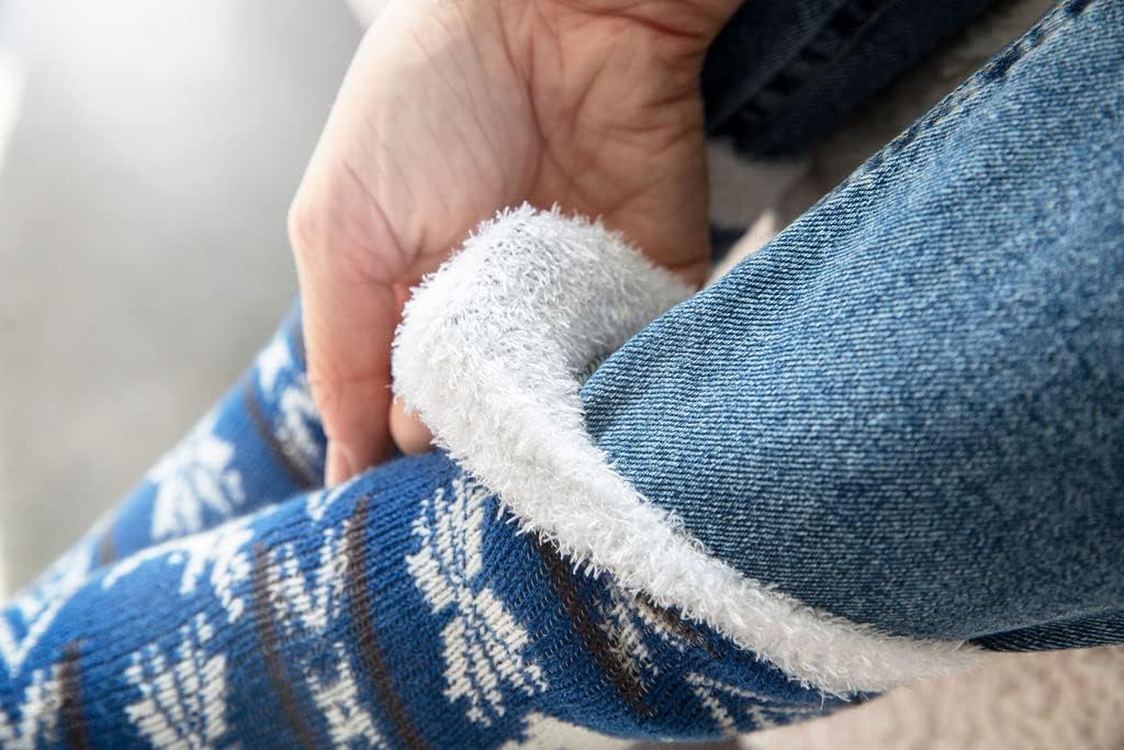 American Mammoth 3 Pairs Cozy Cabin Socks for Women - Aloe Infused Fuzzy Fluffy Comfortable Socks - Image 2