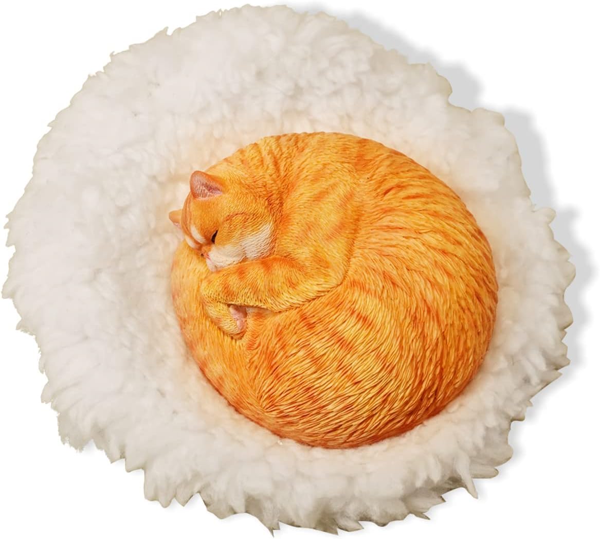 MMOS X JXK Cat Sleeping on A Mat with Intricate Details Gift for Cat Lovers