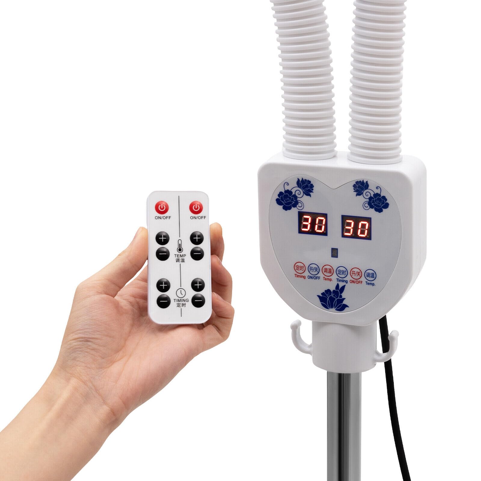 Lampa na podczerwień 275 W, lampa na podczerwień, promiennik, ogrzewanie na podczerwień, regulacja 360°, lampa na podczerwień ze stojakiem do masażu salonowego, bólu mięśni i bólu
