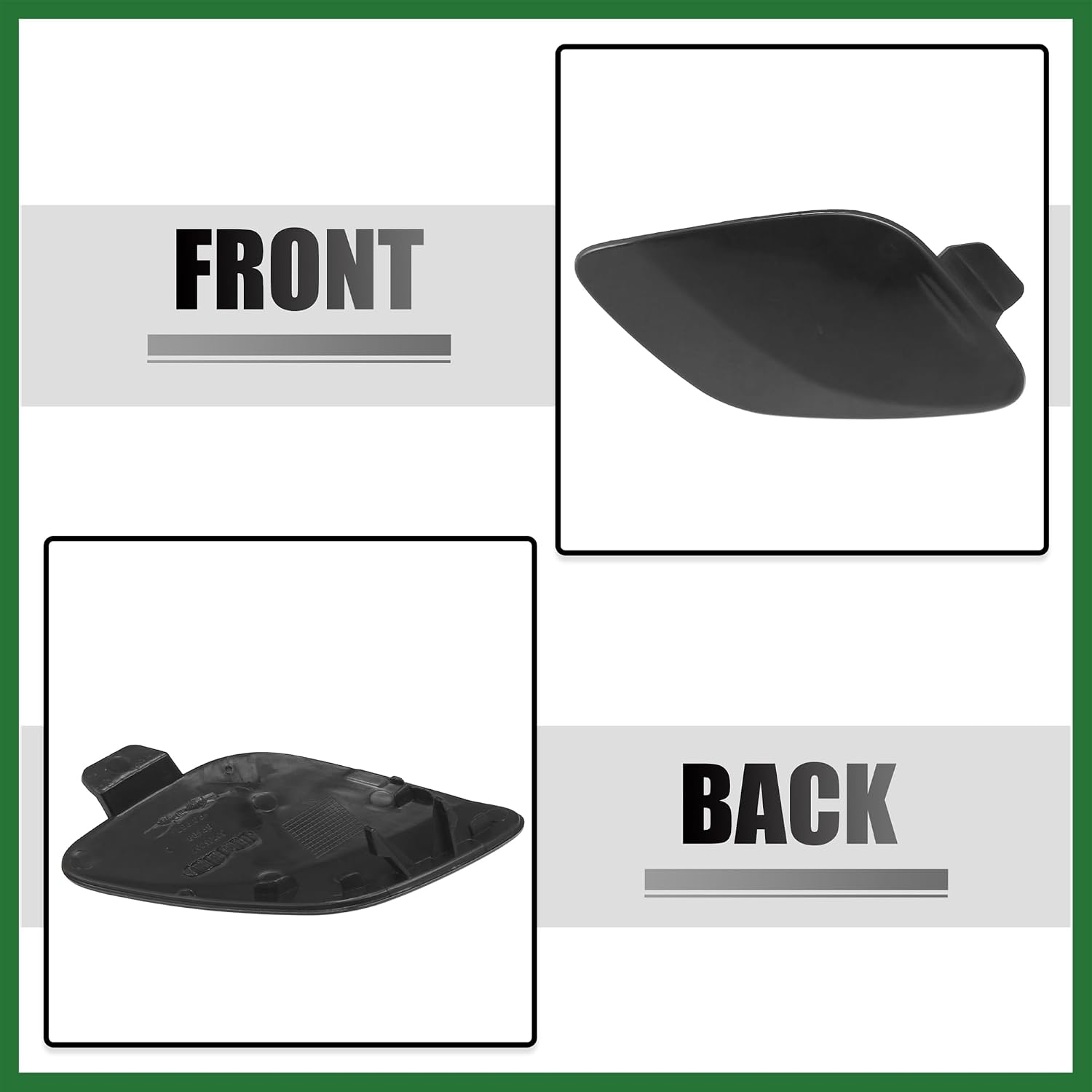 Motoforti Black Car Front Right Bumper Tow Hook Eye Cap Cover Replacement Fit for Volvo S60 2011-2013 No.39802519 - Pack of 1 Long-Lasting