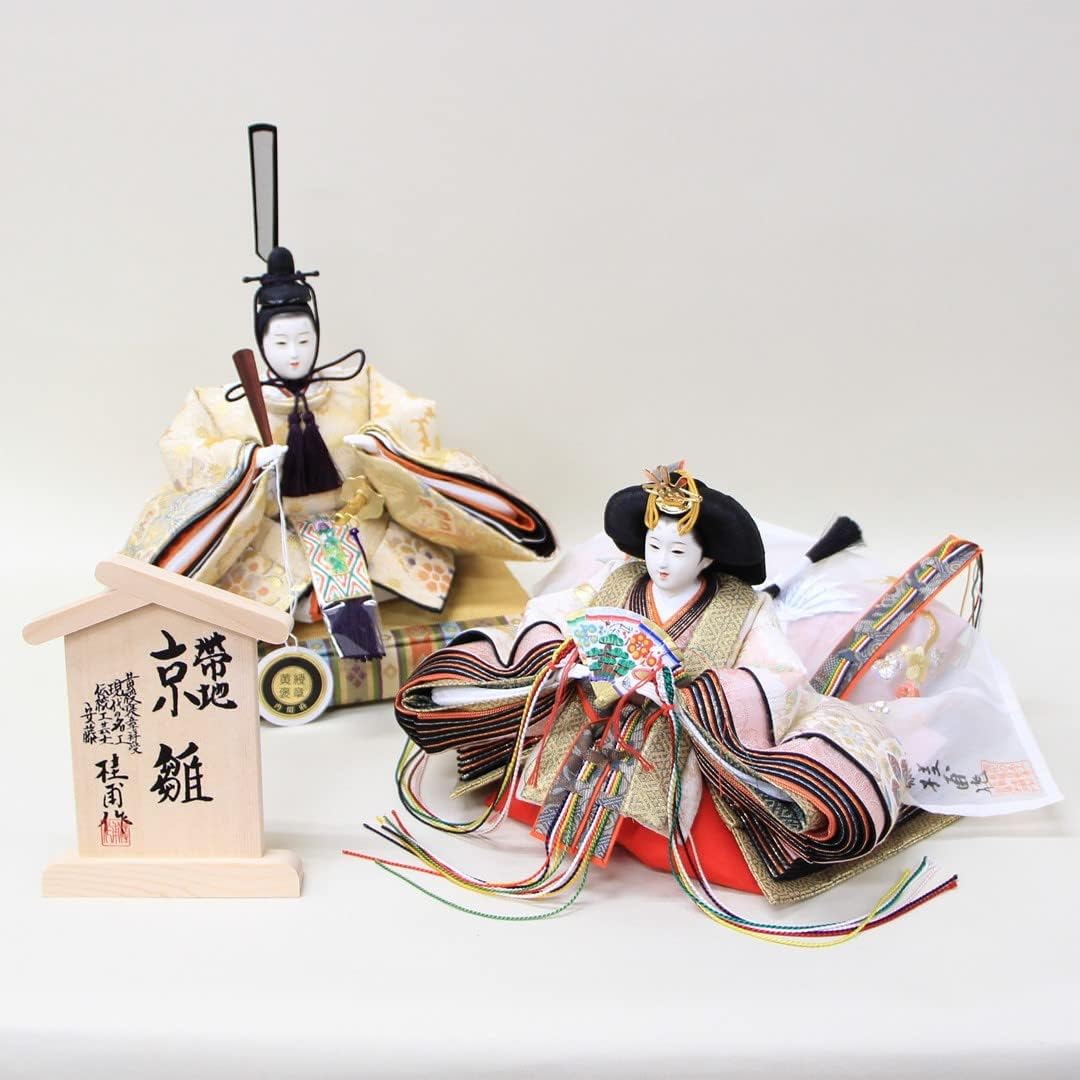 親王飾り　京9番 雛人形親王平飾り 安藤桂甫 京雛 九番 上帯地 翔山頭 hn207