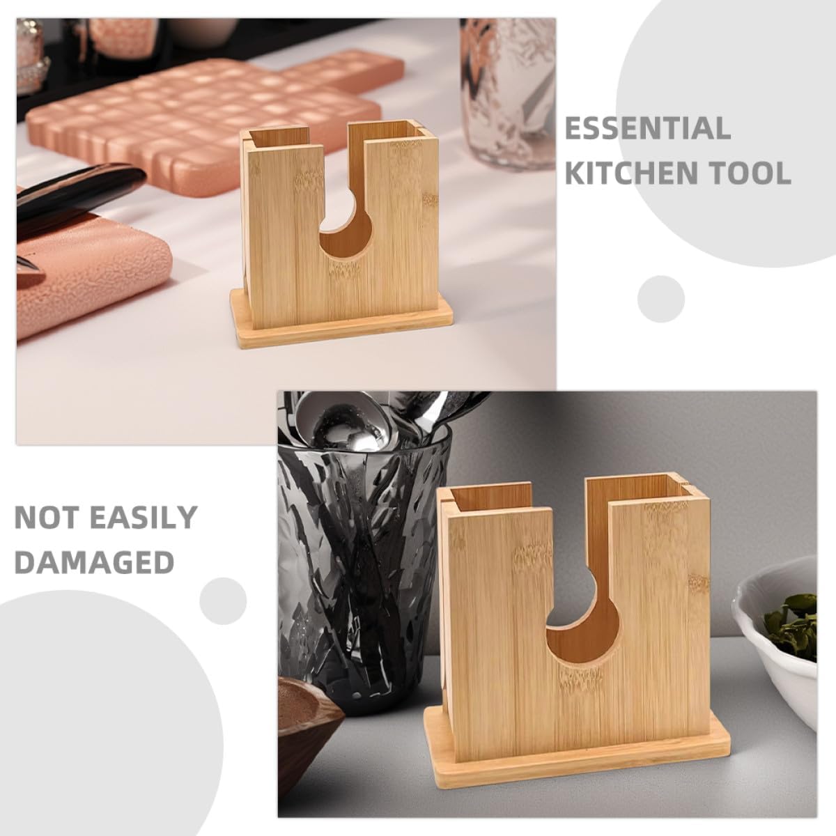 IMIKEYA Wooden Bread Slicer with Manual Cutting Guide Handheld Bread and Bagel Slicing Tool for Kitchen Baking 15x13.5x7.8cm for Sandwich and Toast