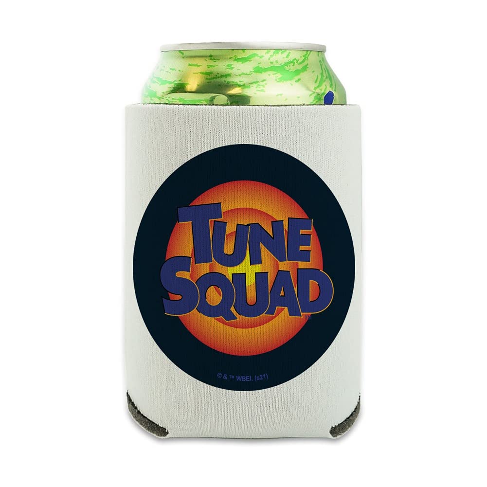 Space Jam: A New Legacy Tune Squad Logo Can Cooler - Drink Sleeve Hugger Collapsible Insulator - Beverage Insulated Holder