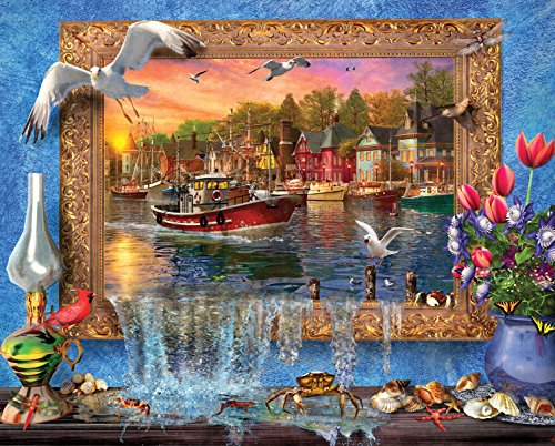 Springbok's 1000 Piece Jigsaw Puzzle Seaside Harbor - Made in USA