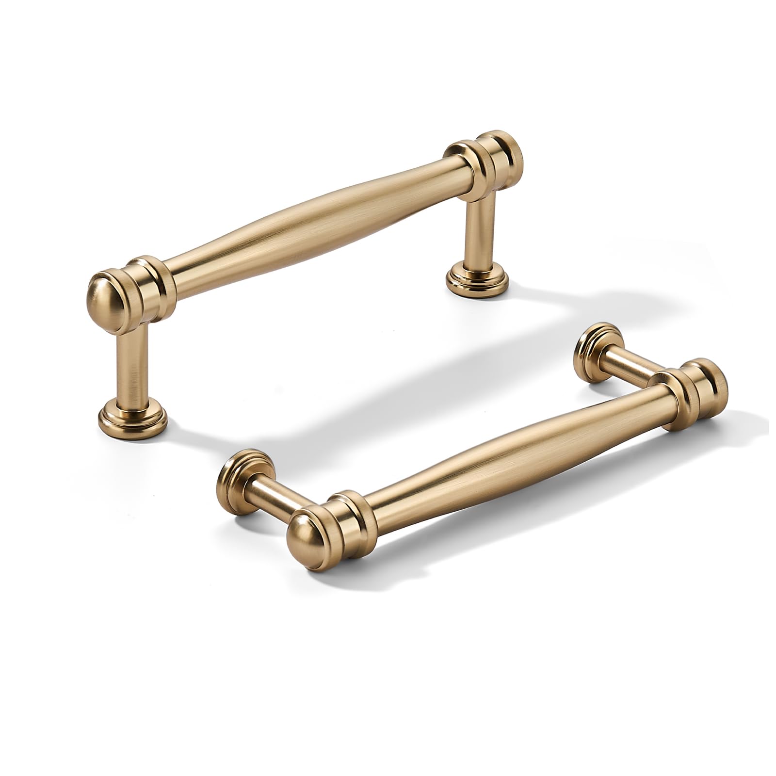 khtumeware 2 Pack 3-1/2inch(89mm) Hole Center Champagne Bronze Cabinet pulls, Solid Heavy-Duty Kitchen Cabinet Handle, Cabinet Hardware for Dressing Table, Bathroom Pull