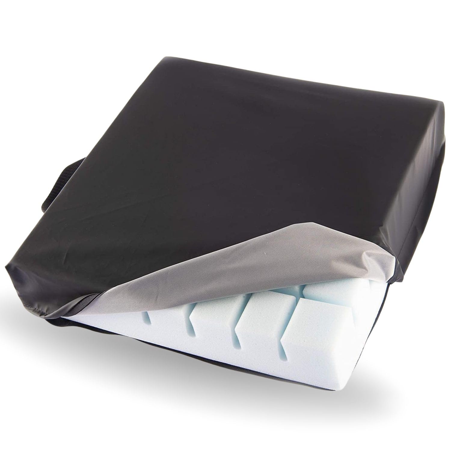 Ortoprime Black/White Wheelchair Cushion – Pressure Relief Cushions For Coccyx Pain Haemorrhoids & Sciatica – Anti Decubitus Cushion For Wheelchairs Office Car & Home – Orthopaedic Seat Support