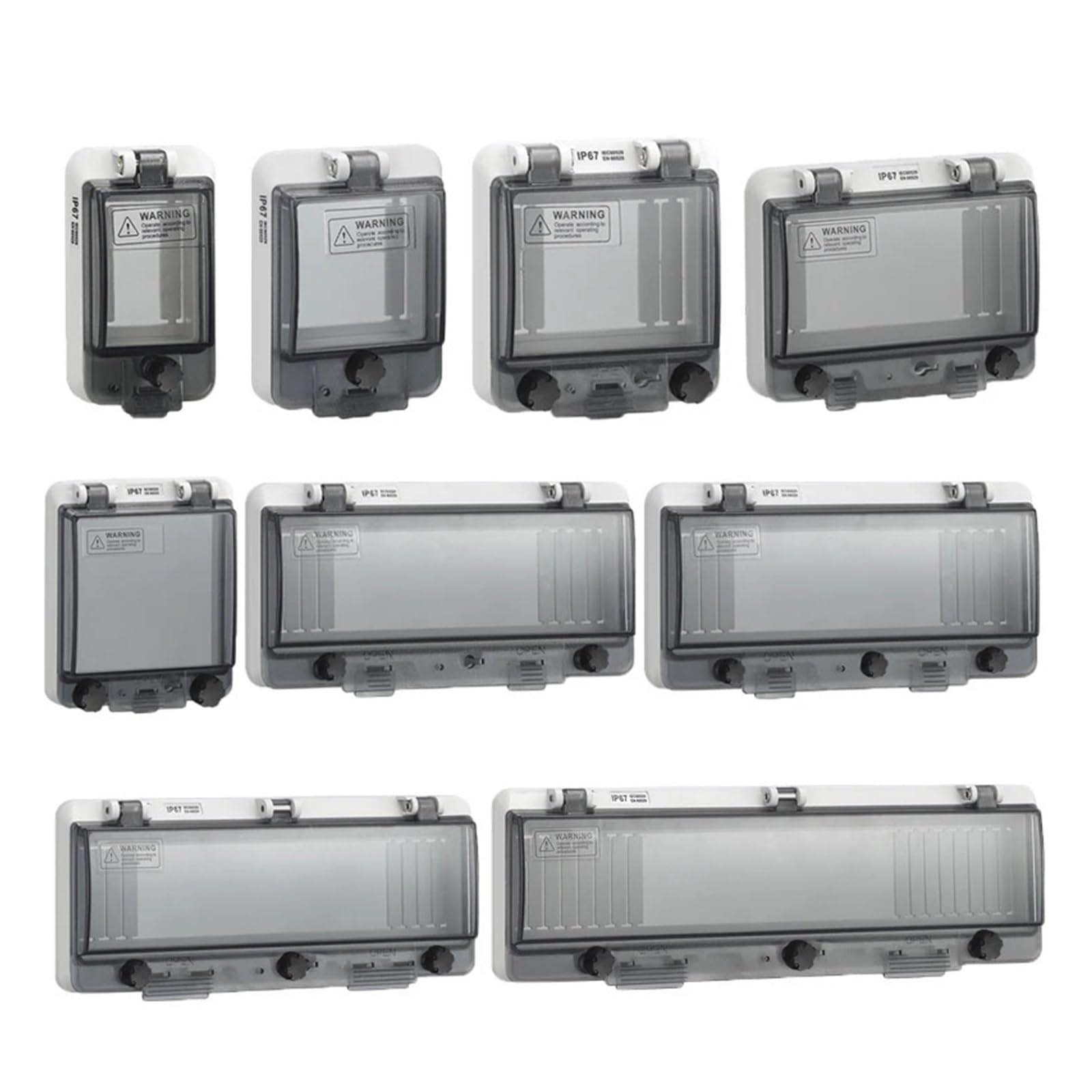 AIRUIXI IP67 Circuit Breaker Transparent Water and dust proof Box Window Switch Transparent Protective Window Cover Distribution Box Window Hood(XH-8P)