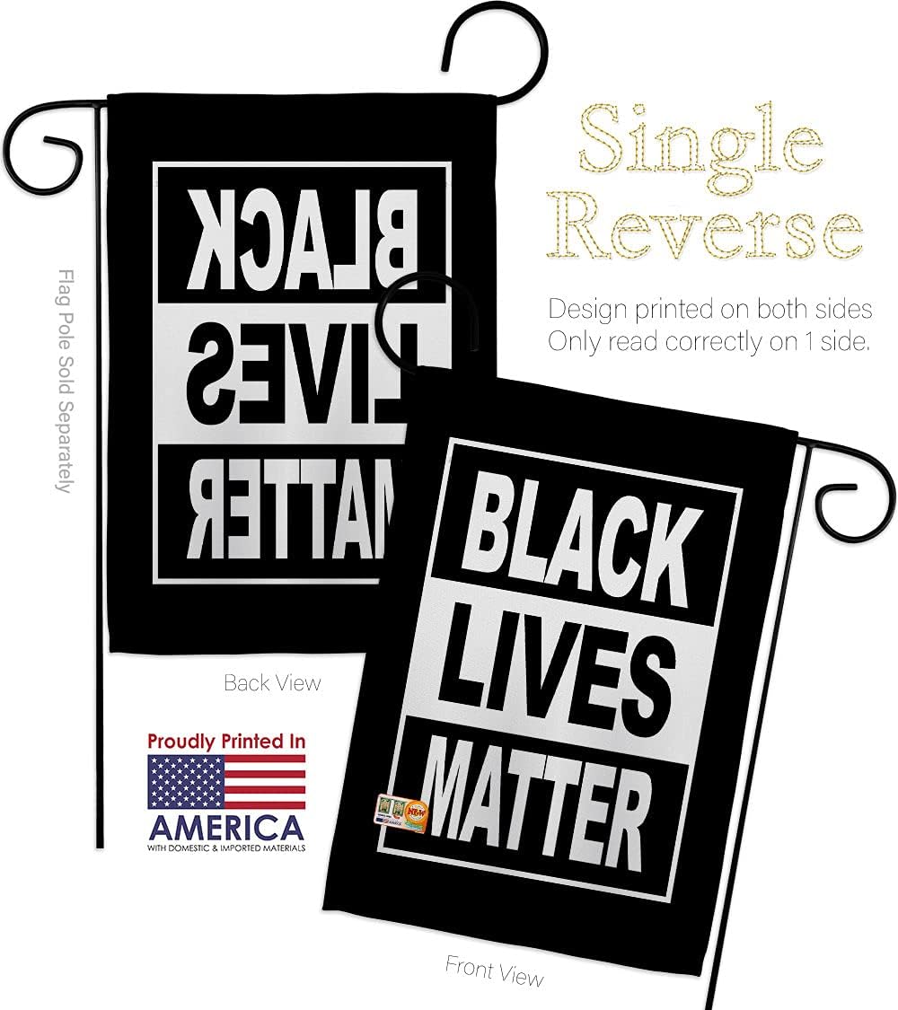 Can't Breathe BLM Garden Flag Set Wall Holder Support Anti Racism Justice Revolution Movement Equality Social Small Decorative Gift Yard House Banner Made In USA 13 X 18.5