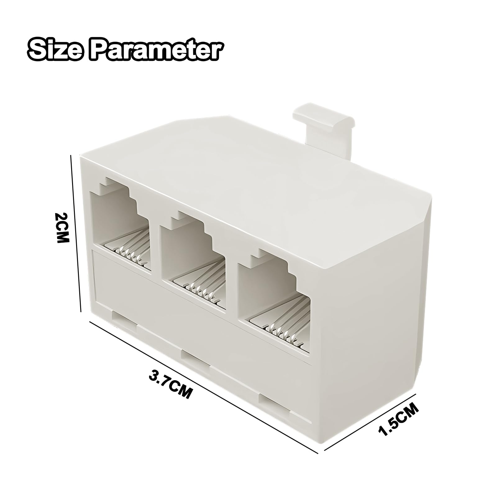 RJ11 Female to RJ11 Male Adapter Adaptateur Répartiteur De Ligne Téléphonique Séparateur Mural Téléphonique À 3 Voies Prise Rj11 Adaptateur Haut