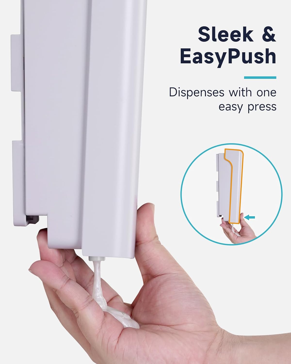AIKE 3 Chambers Shower Shampoo and Conditioner Dispenser 3 x 11.8 fl.oz. for Bathroom(White)