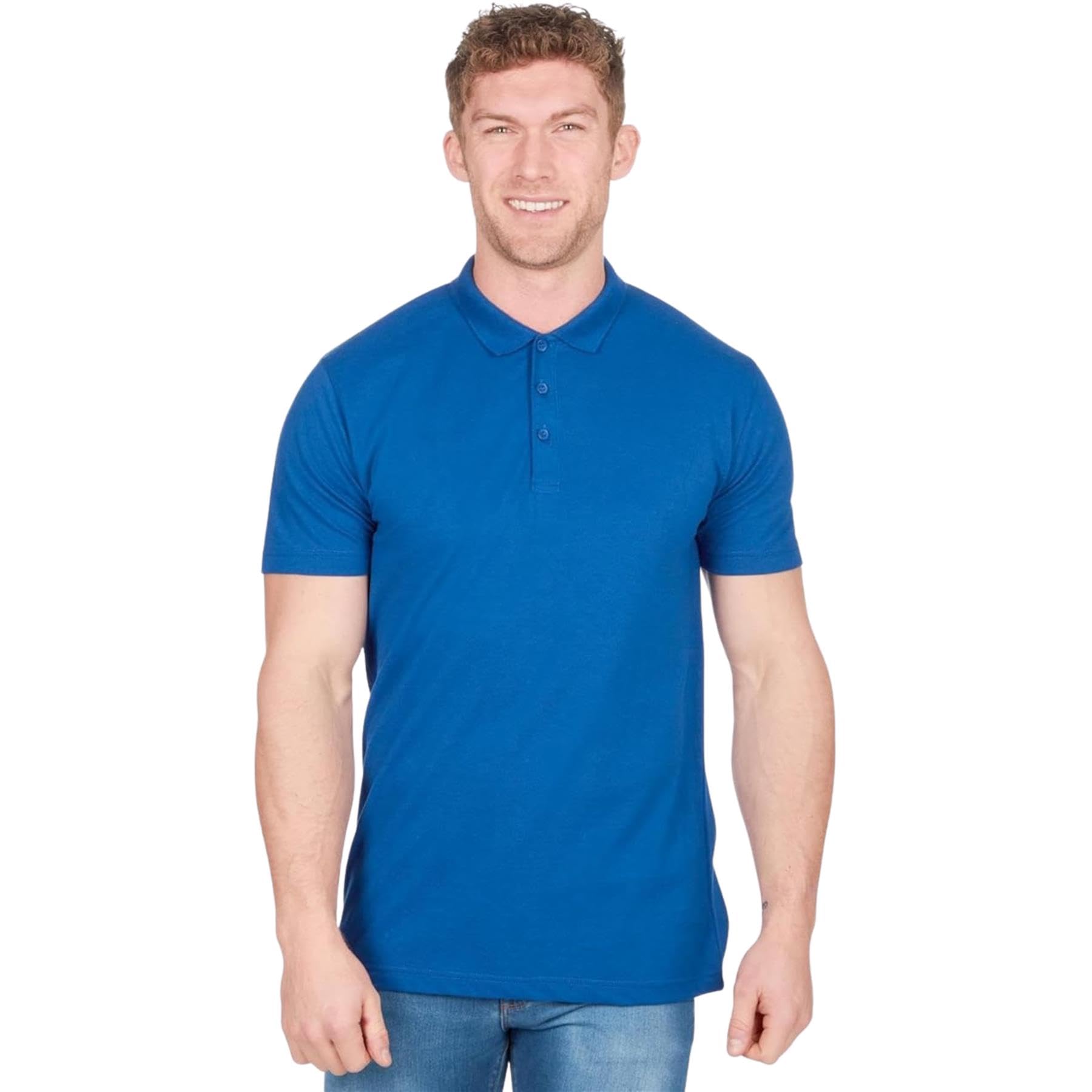 Style It Up Men's Royal ’S Classic Plain Pique Polo Shirt Short Sleeve Casual Work Golf Tee (, 2XL)