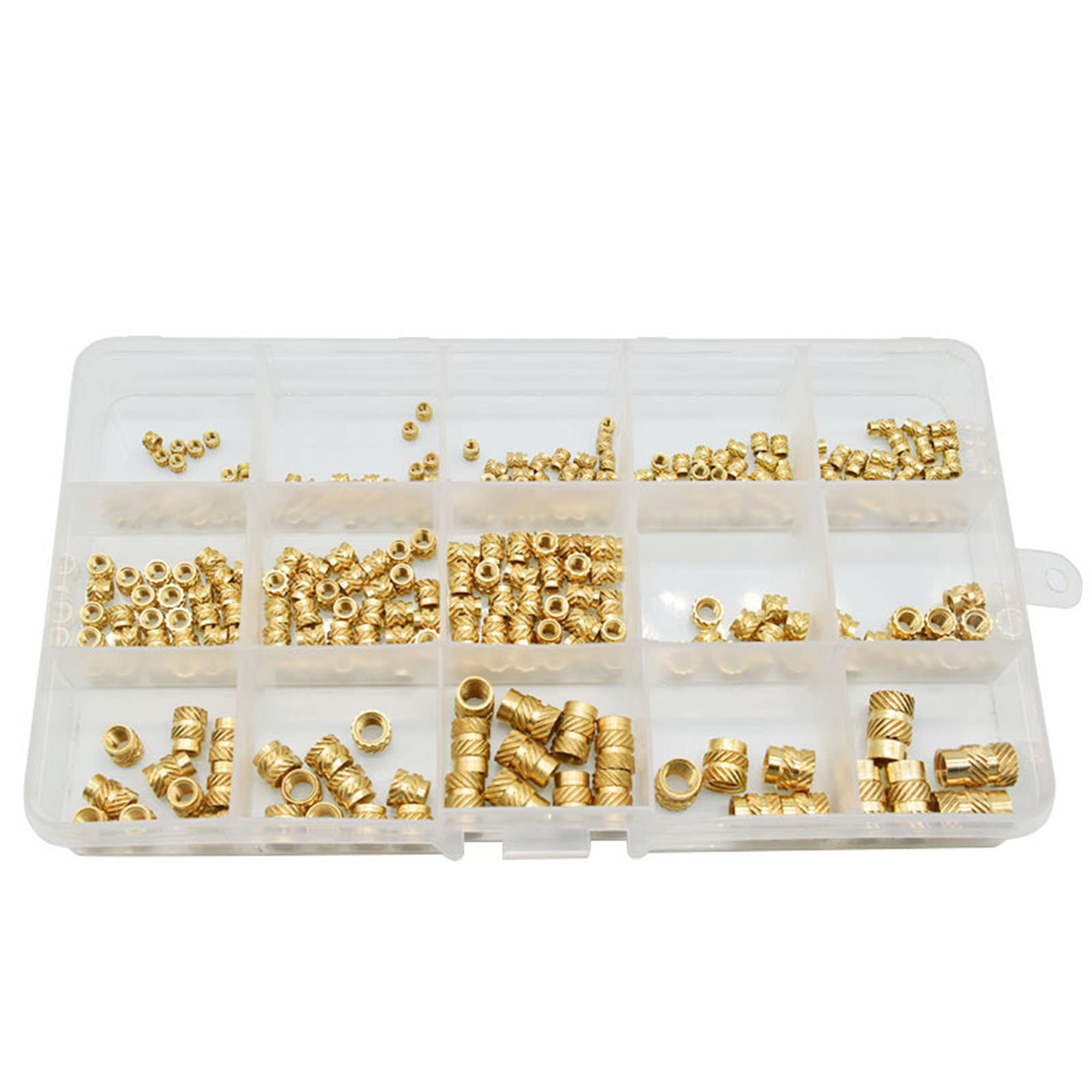 Jazuaiao Women's Multicolor Thread Knurled Threaded Embedment Hot Melt Insert Brass Assortment Kits For 3D Printing Injections Molding Threaded Insert Thread Knurled Hot Melt