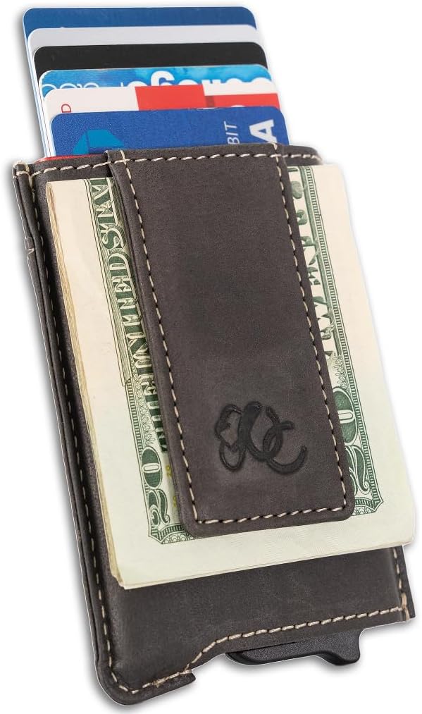UC Leather Company Men's Auto Pop Up Wallet RFID Blocking, Full-Grain Leather, 7 Card Capacity (Aztec)