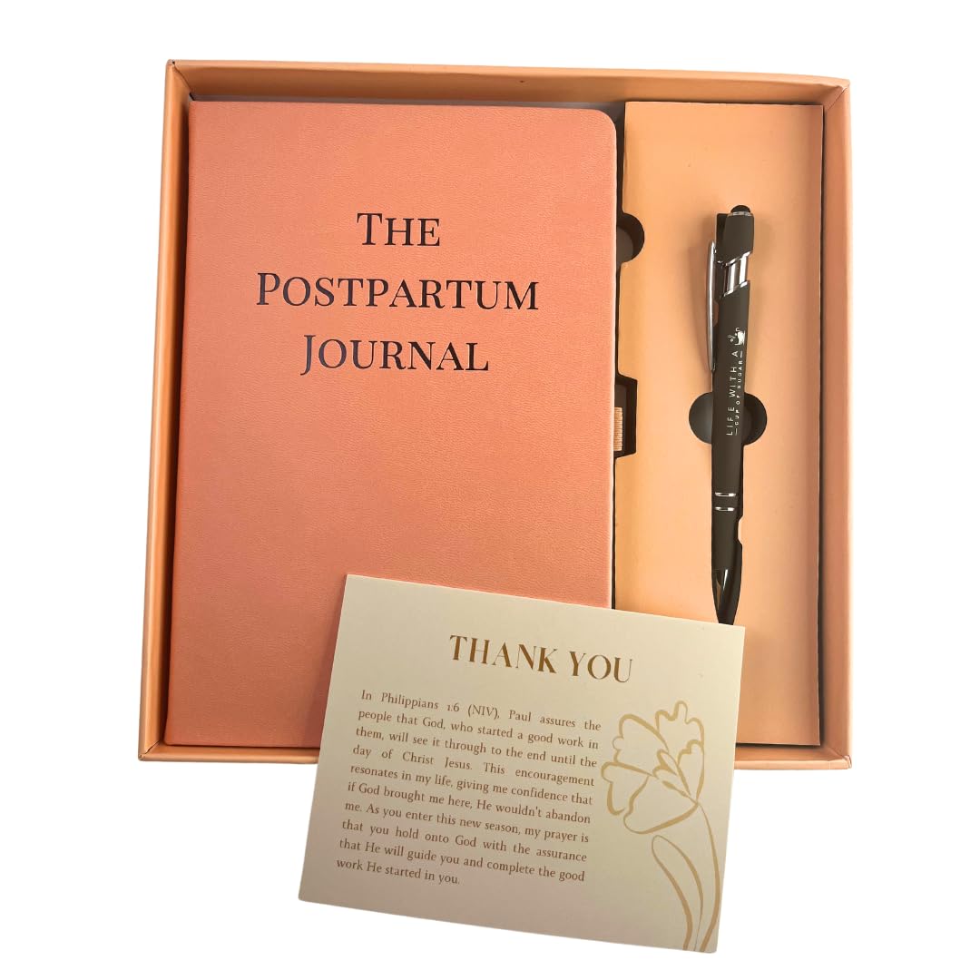 Postpartum Journal for New Moms – Faith-Based Self Care, Emotional Healing & Guided Reflections | Christian Gift for Women After Birth