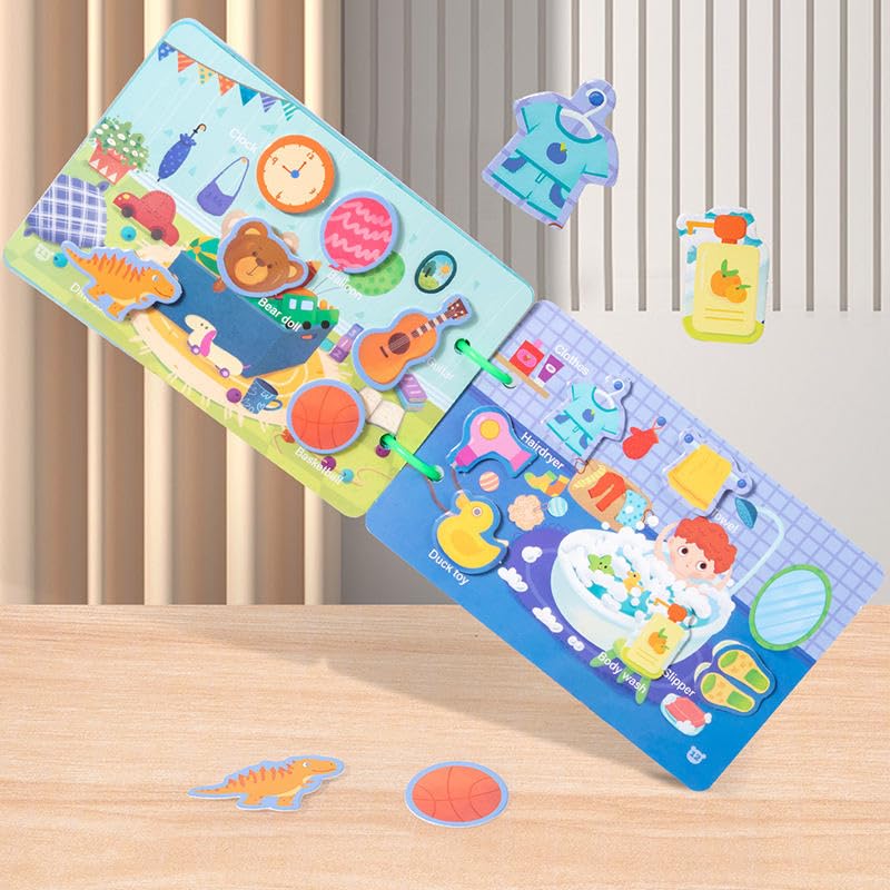 Image of Toddler Busy Book - Activity Binder for Kids 3+ Years | Montessori Learning Busy Board | Activity Book | Educational Toy | Easy to Carry Travel Book | Return Gift for Kids (Busy Book and Numbers)