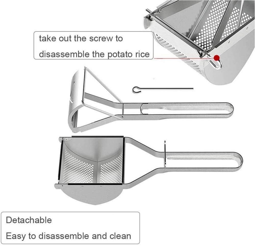 Kartoffelpresse Edelstahl Lebensmittelsieb für cremige Kartoffelpüree und Püree, Easy Press Squeezer für Rezepte
