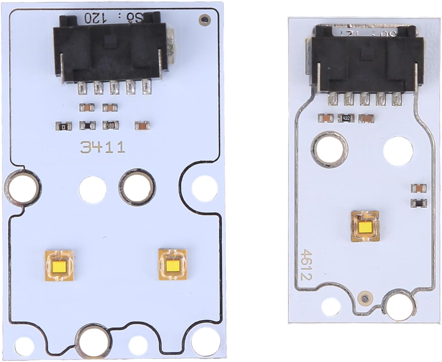 4PCS White DRL Angel Eyes Headlight LED Boards 1305715178 P121260 Left or Right DRL Angel Eyes Boards Stabilizer Compatible for Audi A5 S5 RS5 2013-2017