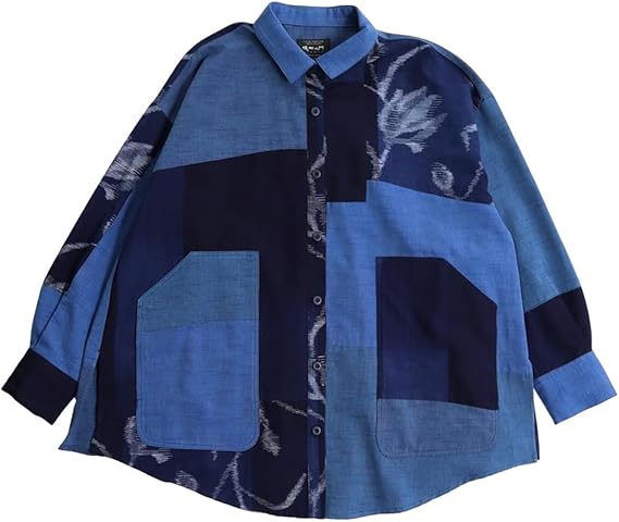 儀右ヱ門 ぎえもん 久留米絣 Aライン シャツジャケット 儀右ヱ門 ぎえもん