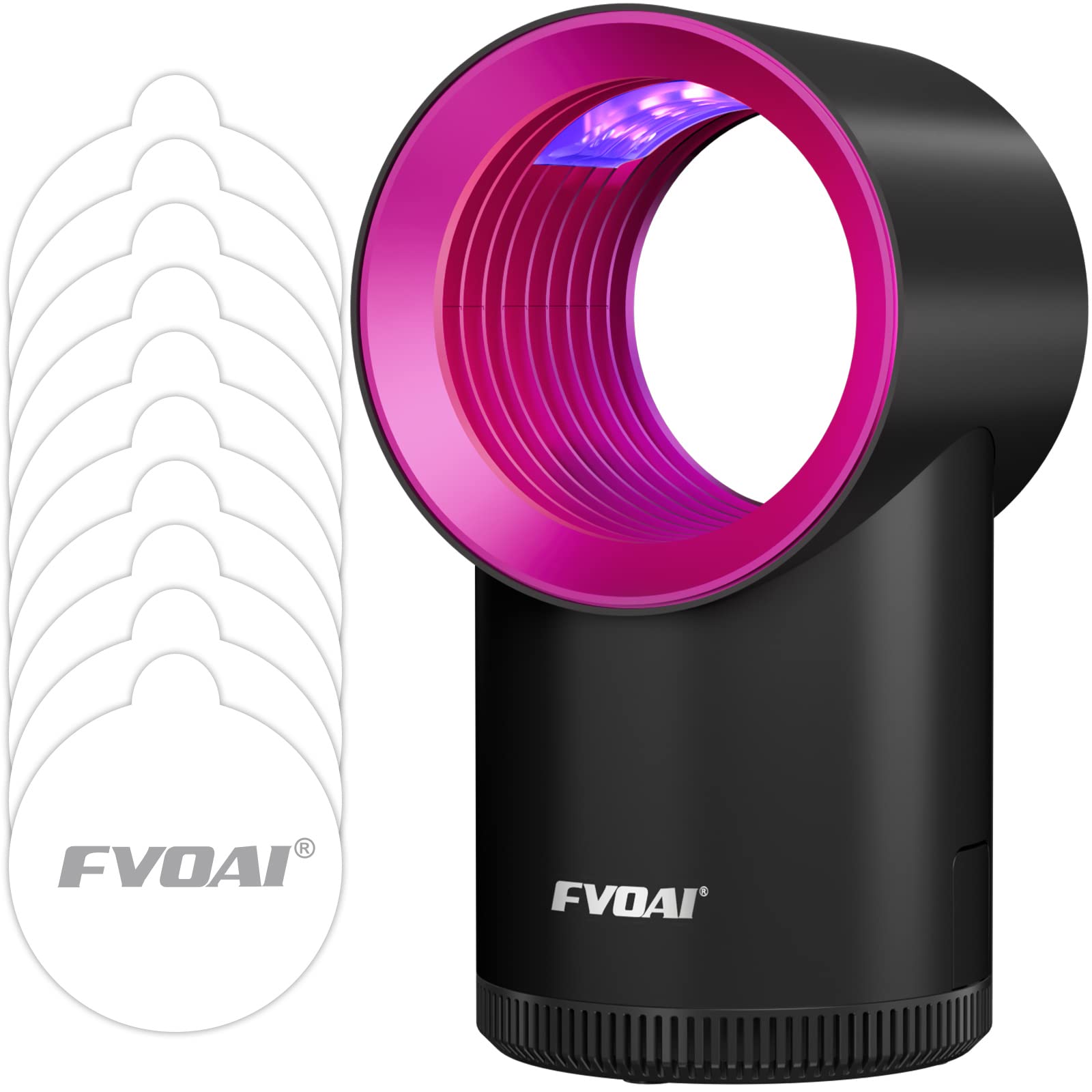 FVOAI Fly Trap Indoor, Fruit Fly Catcher Mosquito Trap Indoor Insect Trap with Sticky 10 Pcs Glue Boards (Pink)