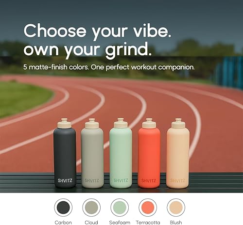 Miniatura 3 de Botella de agua deportiva de 24 onzas, suave al tacto, diseño resistente a derrames con boquilla para beber con una sola mano, botella de fitness