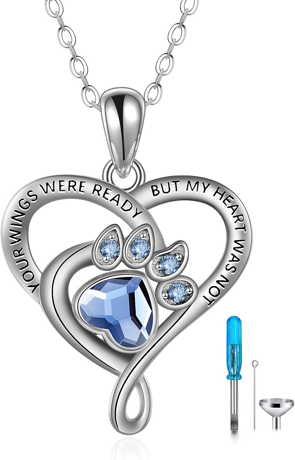 Urn Necklace for Ashes Sterling Silver Cat/Tree of Life Pentagram/Mjolnir/Infinity Wings/Wolf/Triquetra Urn Pendant Cremation Jewelry Memorial Gifts for Women Men