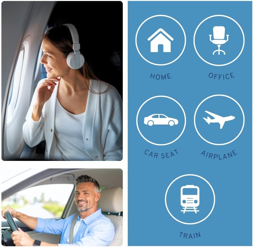 Lumbar Pillow - Inflatable Lumbar Pillow for Airplane Travel - Ideal Back Cushion or Lumbar Support Pillow to Keep You Comfortable While Sitting - Image 3