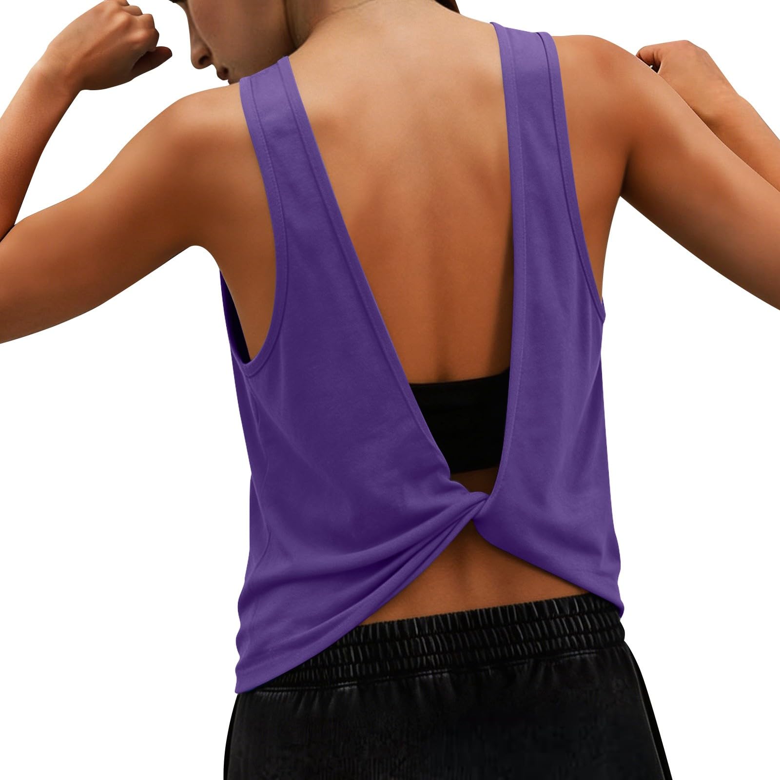 Tank-Tops für Damen, ärmellos, Fitnessstudio, offener Rücken, Laufweste, Workout-Shirts, Rundhalsausschnitt, Sport-Tank-Top, Basic-Camisoles, lässiger Sommer, sexy Ausgehen, Yoga-Shirt