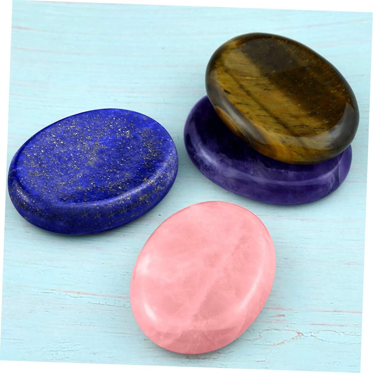 Didiseaon 3 Juegos 4 Piezas Piedra pulgar outlet exit para la cabeza masajeador de cuello rodillo de masaje masajeador de ojos tablas faciales de gua sha tableros de jade gua sha Cuerpo joya