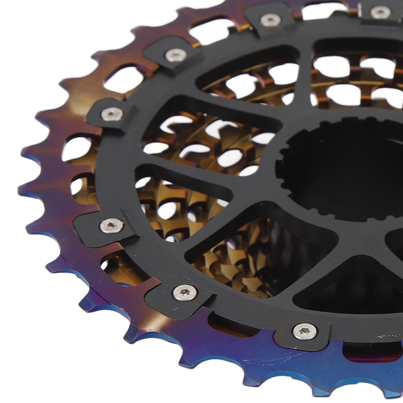 Cosiki Casete de 12 Velocidades, Casete de Bicicleta de Diseño Hueco de Acero de Alta Resistencia Silencioso para Reemplazo