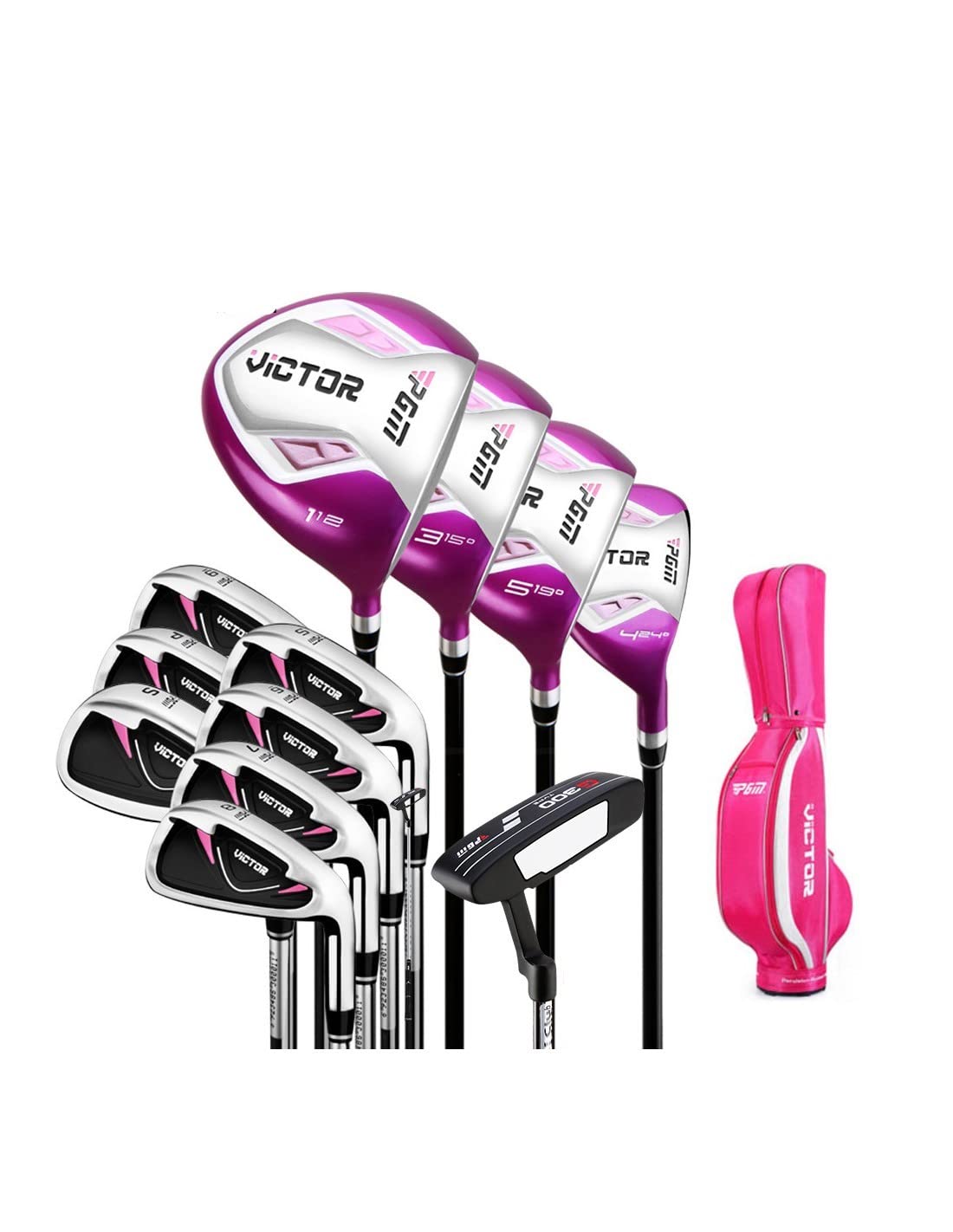 PGM Juego Completo Palos de Golf VCT para Adultos, 12 Palos Uso diestro