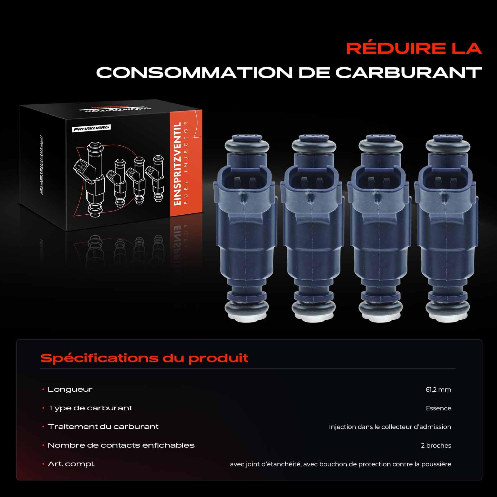 Frankberg 4 injecteurs de carburant 0280156461