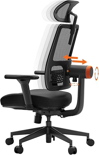 Newtral Silla ergonómica de oficina en casa, silla de escritorio de respaldo alto con soporte lumbar adaptativo único, reposacabezas ajustable, disponible en Yaxa Peru
