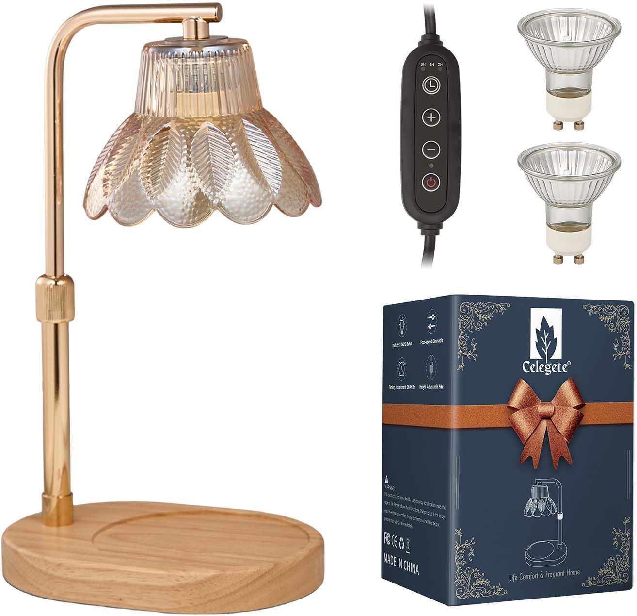 Candle Warmer Lamp with Timer and Dimmer-Adjustable Height Candle Lamp Warmer,New Home Gift Ideas,Brithday Gifts for Women Mom,Candle Light Warmer,Home Decor