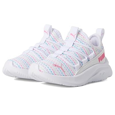 PUMA Kids Softride One4All Slip On (Little Kid) Kids Shoes Puma White Fast Pink