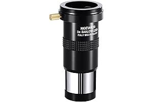 NEEWER Essential 3x Barlow Lens for 1.25" Telescope Eyepiece, Magnification Miracle