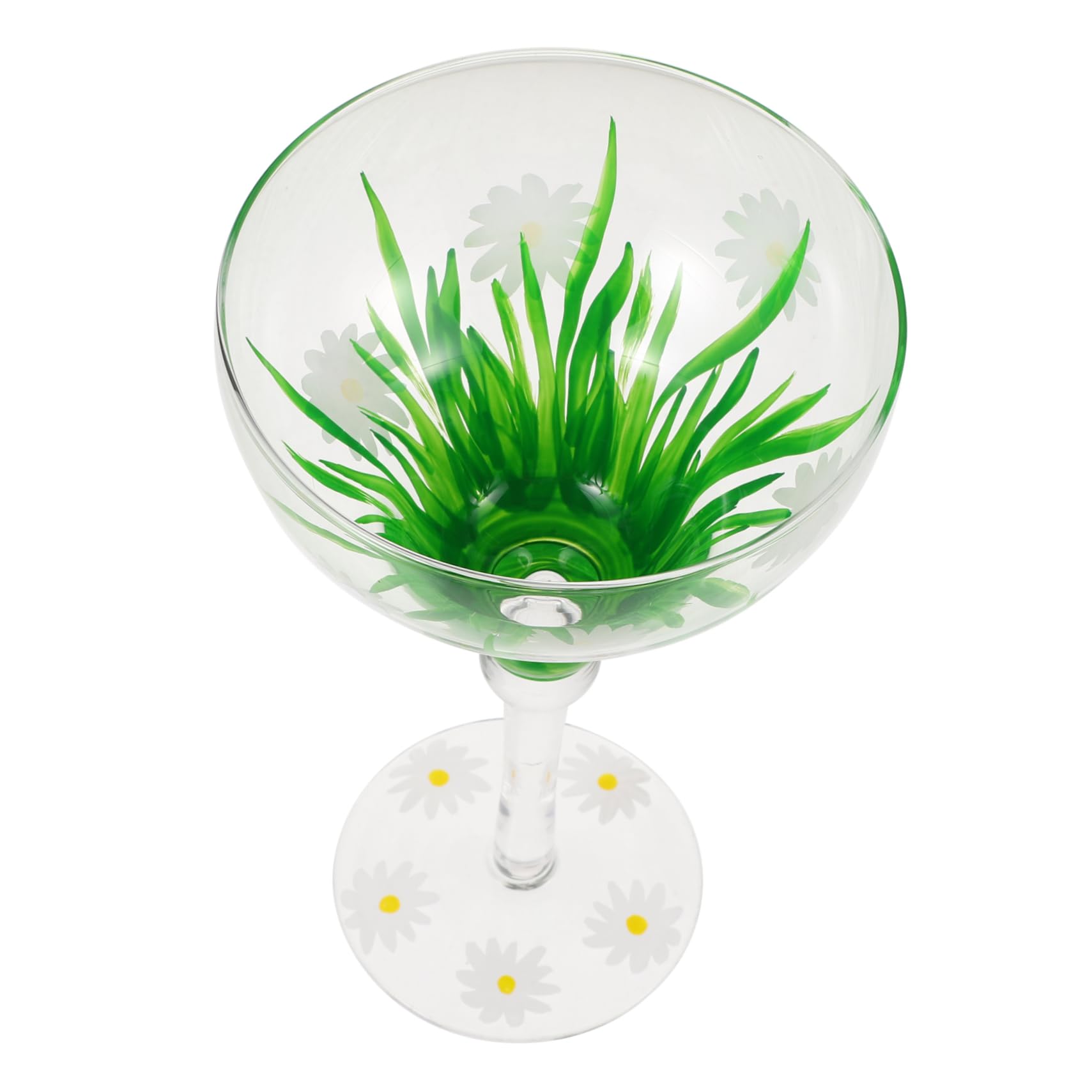 Verre à margarita en cristal motif marguerite délicat, cadeau idéal pour réception chic