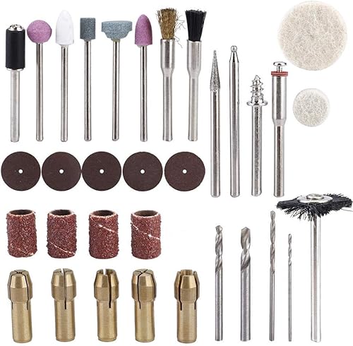 Kit de herramientas rotativas eléctricas de 34 piezas, accesorio para moler y pulir proyectos de manualidades caseras disponible en Yaxa Peru