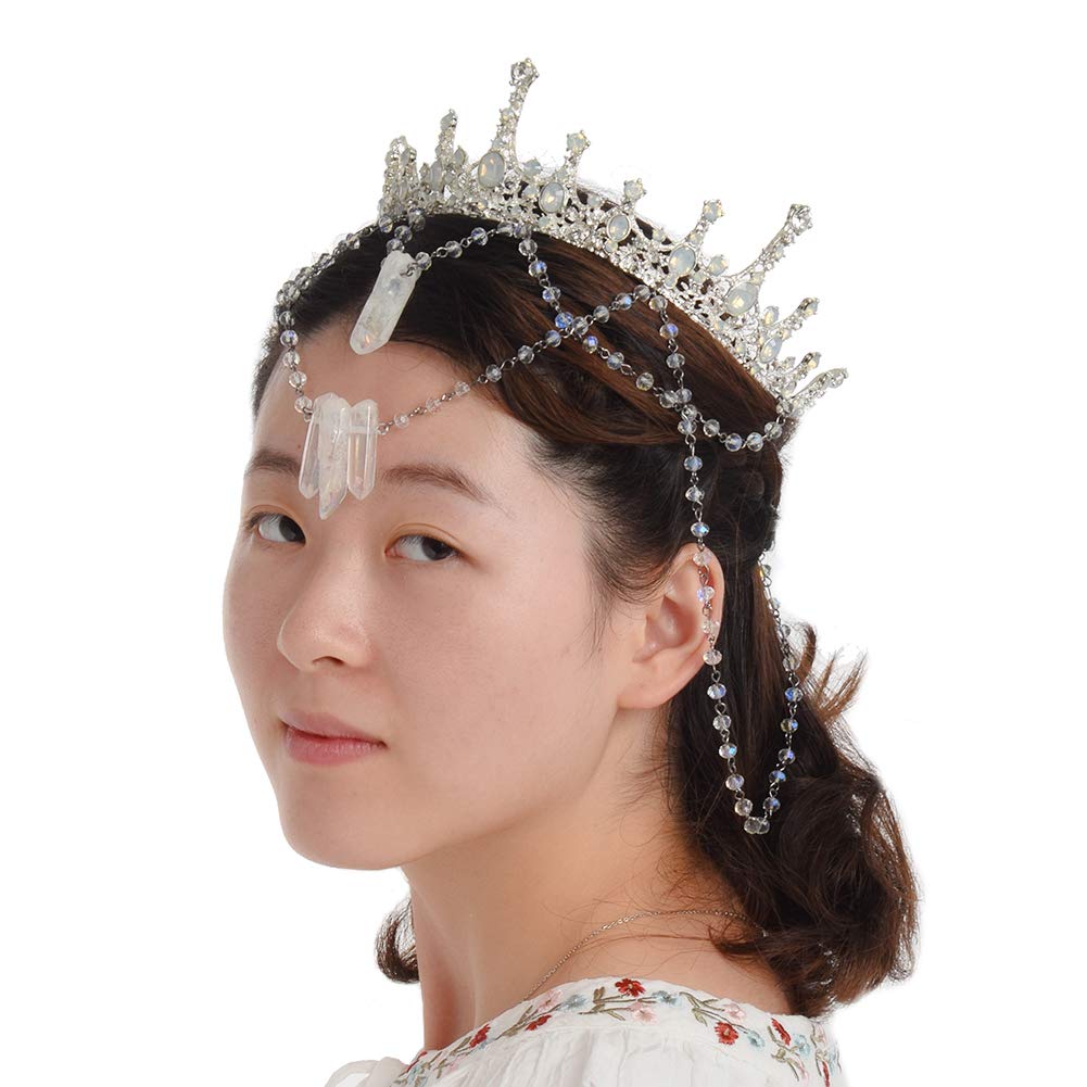 GRACEART - Tiara per matrimonio reale con cristalli, per cerchietto da sposa