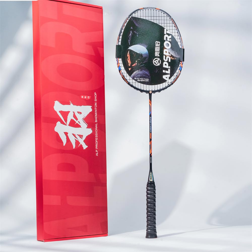 Rakieta do badmintona z włókna węglowego - 10U ultralekka waga 52 g - profesjonalne męskie i damskie sporty do badmintona