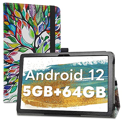 LiuShan Folio Soporte PU Cuero con Funda Caso para DOOGEE T10W / Blackview Tab 30 WiFi /Tab70...