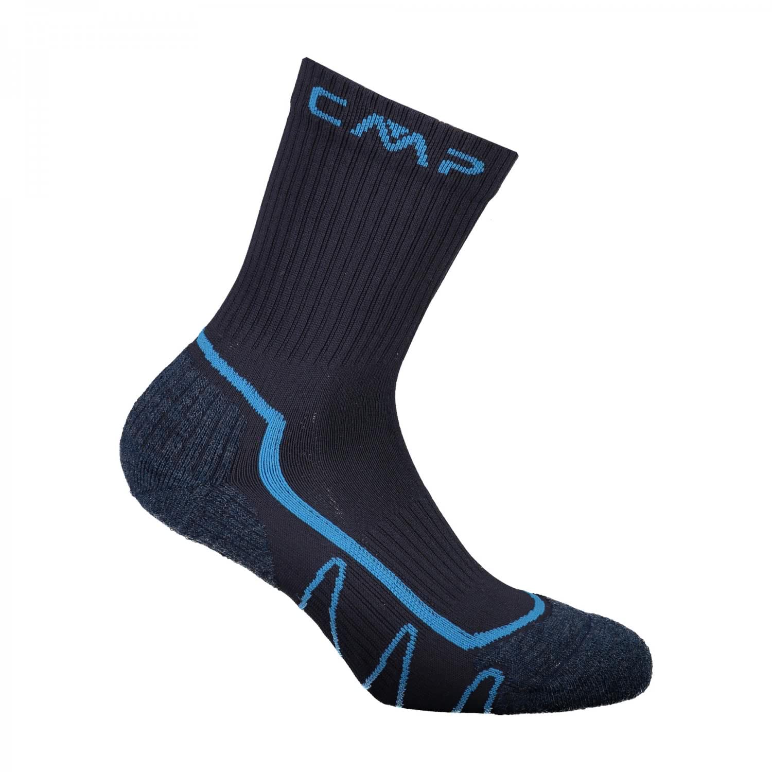 CMP - Trekking Sock Poly Mid, Anthracite-Deep Lake, 39/42