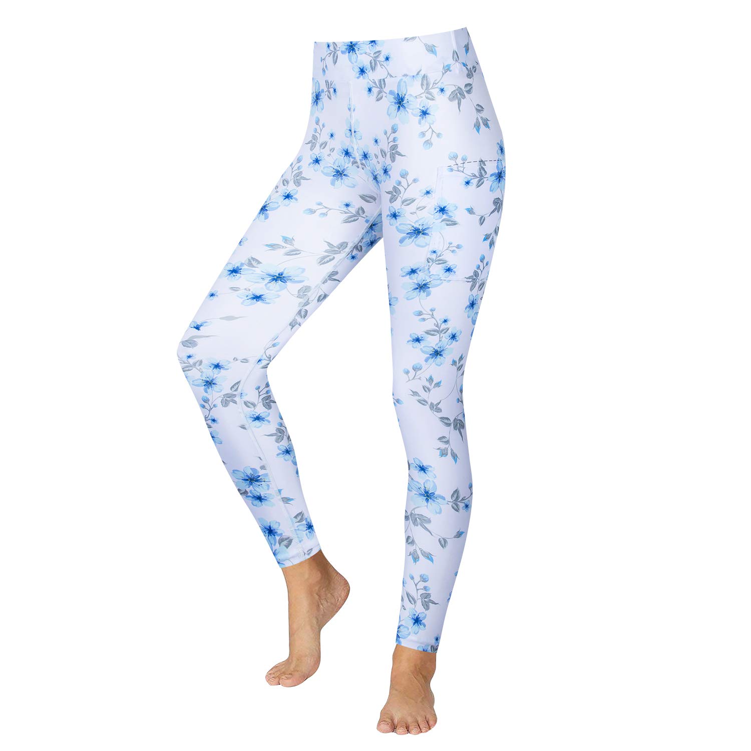 JPOJPO Women's High Waist Yoga Pants Running Leggings 2 Pockets Workout