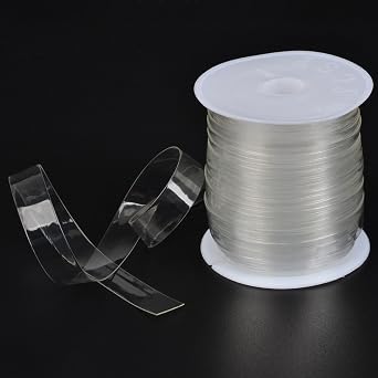 TIMESETL Clear Elastic Strap 3/8(11yards) Clear Elastic for Sewing Lightweight Invisible Stretchy Transparent Elastic for DIY Bra Lingerie Swimwear