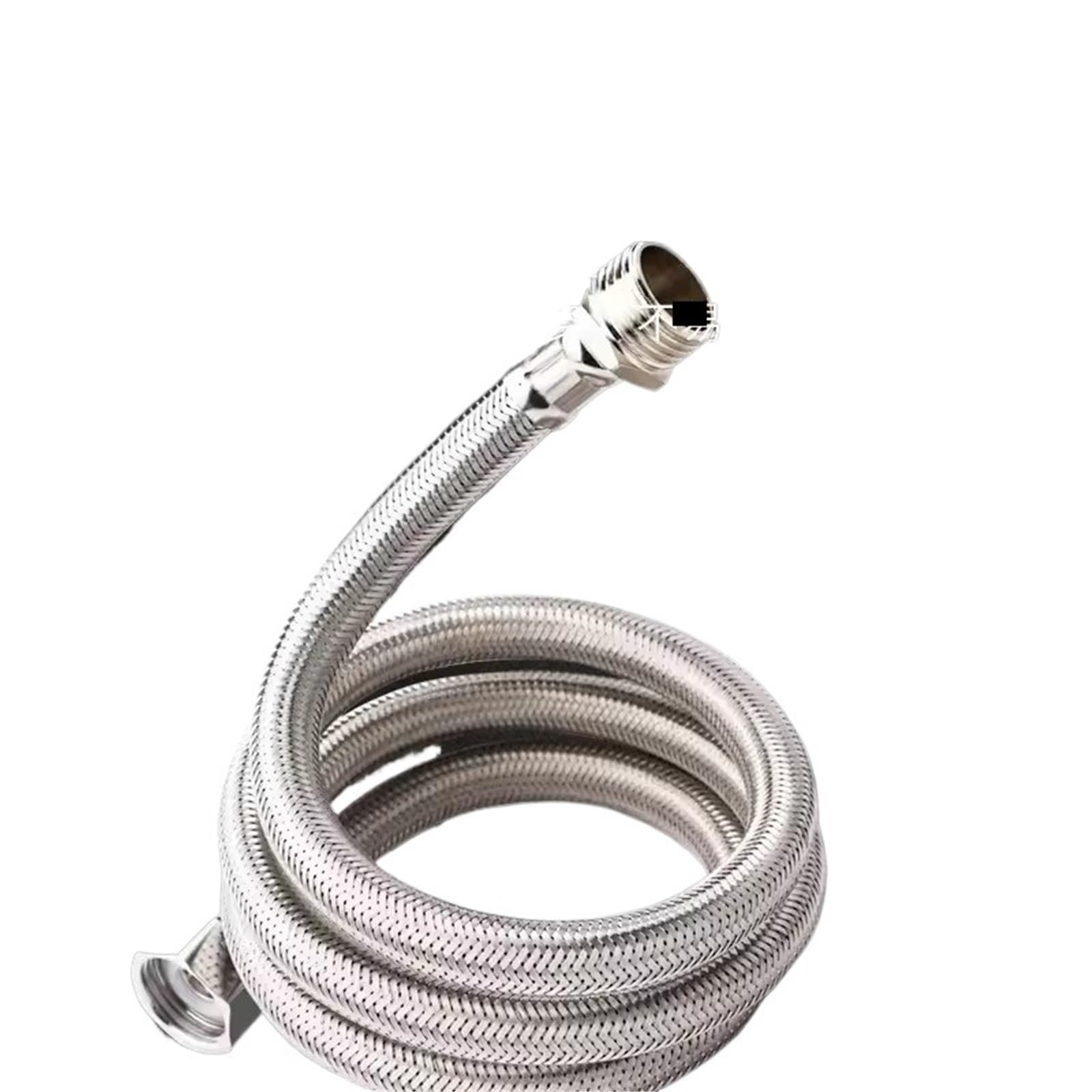 Manguera flexible trenzada con rosca interna y externa G1/2 de acero inoxidable de 20-200 cm, accesorio de baño for ducha extensible(200cm)