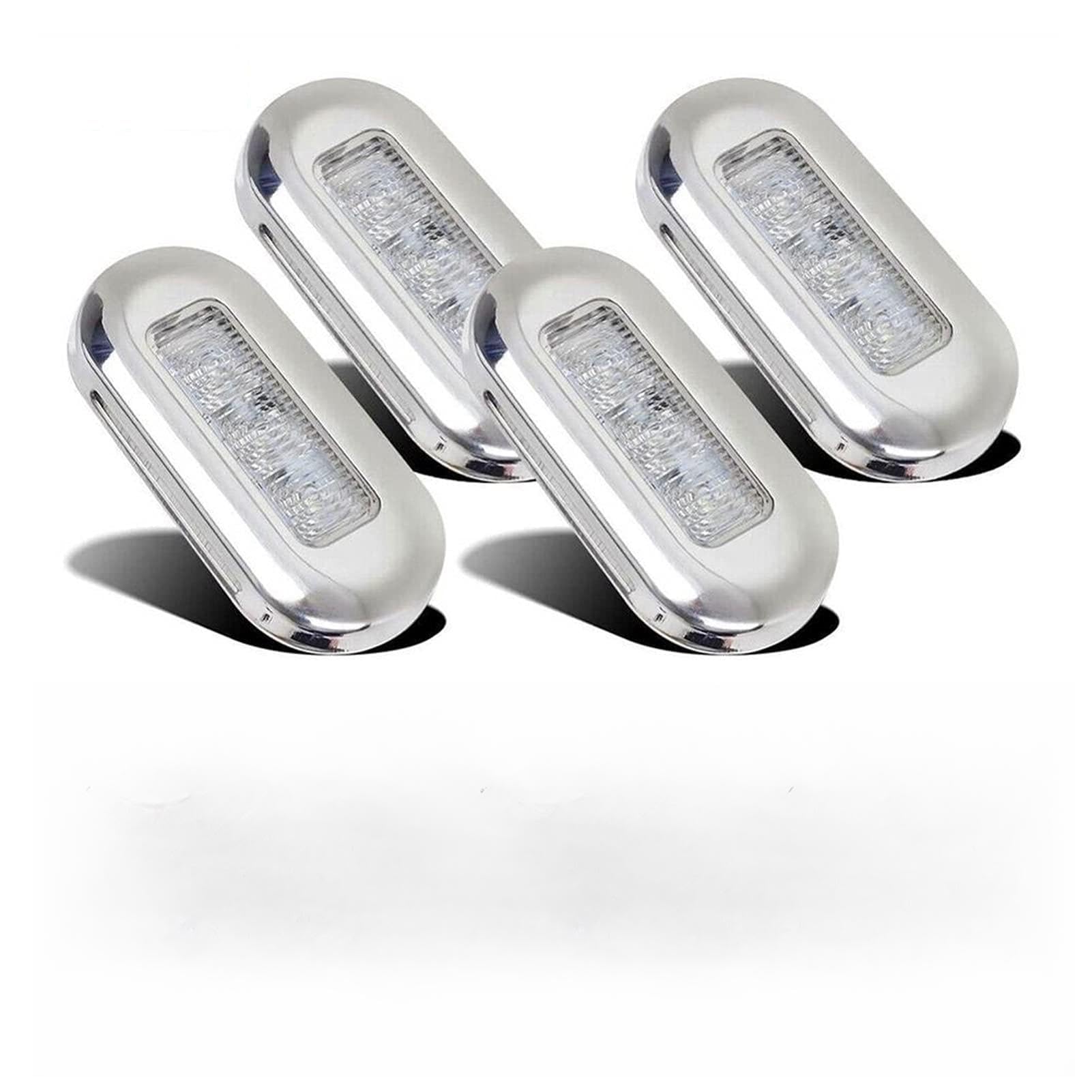 4 PZ. Luci della barca LED 12 / 24V Barca marino grado impermeabile GUIDATO di cortesia Scala Della Stair Turn Signal Lighting Fanale posteriore Per la navigazione e la pesca(24V Warm White)