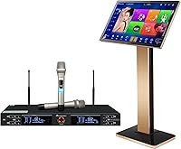 Vista 1 de Nueva máquina de karaoke china 2024, máquina todo en uno de 21.5 pulgadas con micrófonos inalámbricos profesionales, descarga gratuita de nuevas