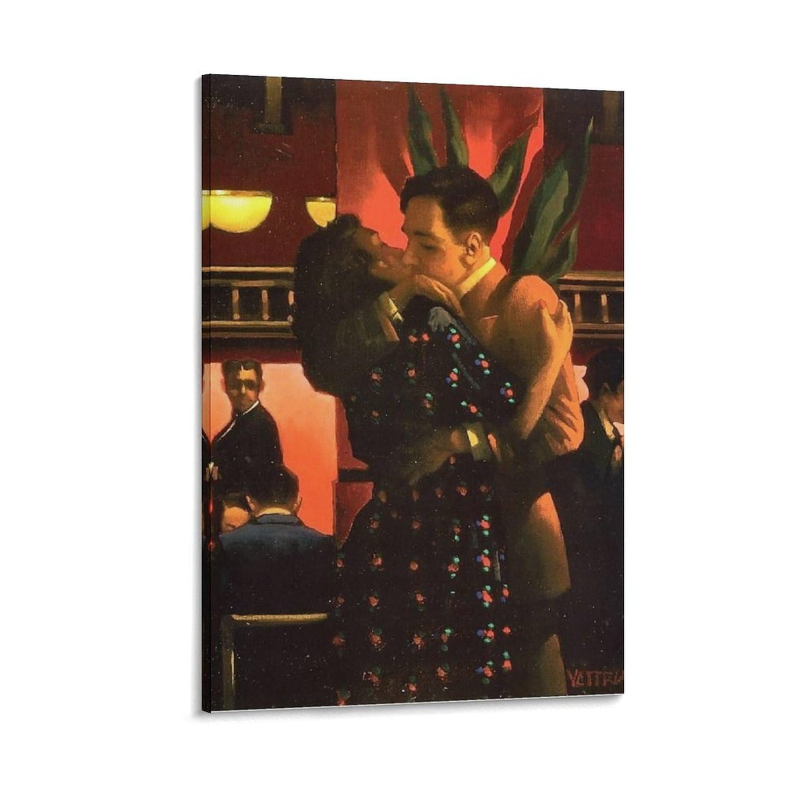Faithful, First Love by jack_vettriano Wall Art Prints Poster Posters Art Print Wall Photo Paint Poster Hanging Picture Family Decor 12x18inch(30x45cm) โ image 1