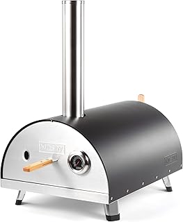 Woody Oven - Outdoor Pizza Oven, Wood Fired Pizza Oven Includes Cover, Pizza Peel & Pizza Stone, Built In Thermometer, BBQ & Multi Fuel, Table Top Pizza Oven Inc Accessories