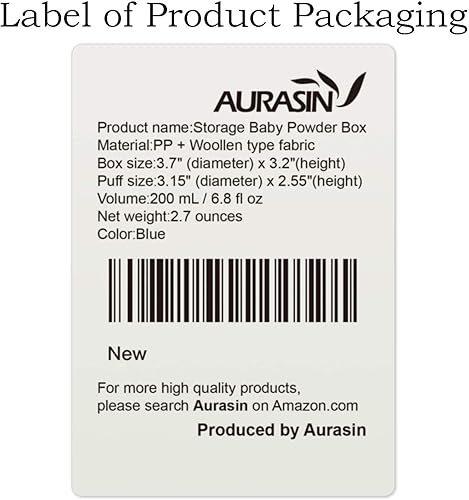 Miniatura 24 de Caja de soplo de polvo de bebé sin BPA, grande de 2.8 pulgadas, estuche de polvo esponjoso para después del baño, contenedor de polvo de